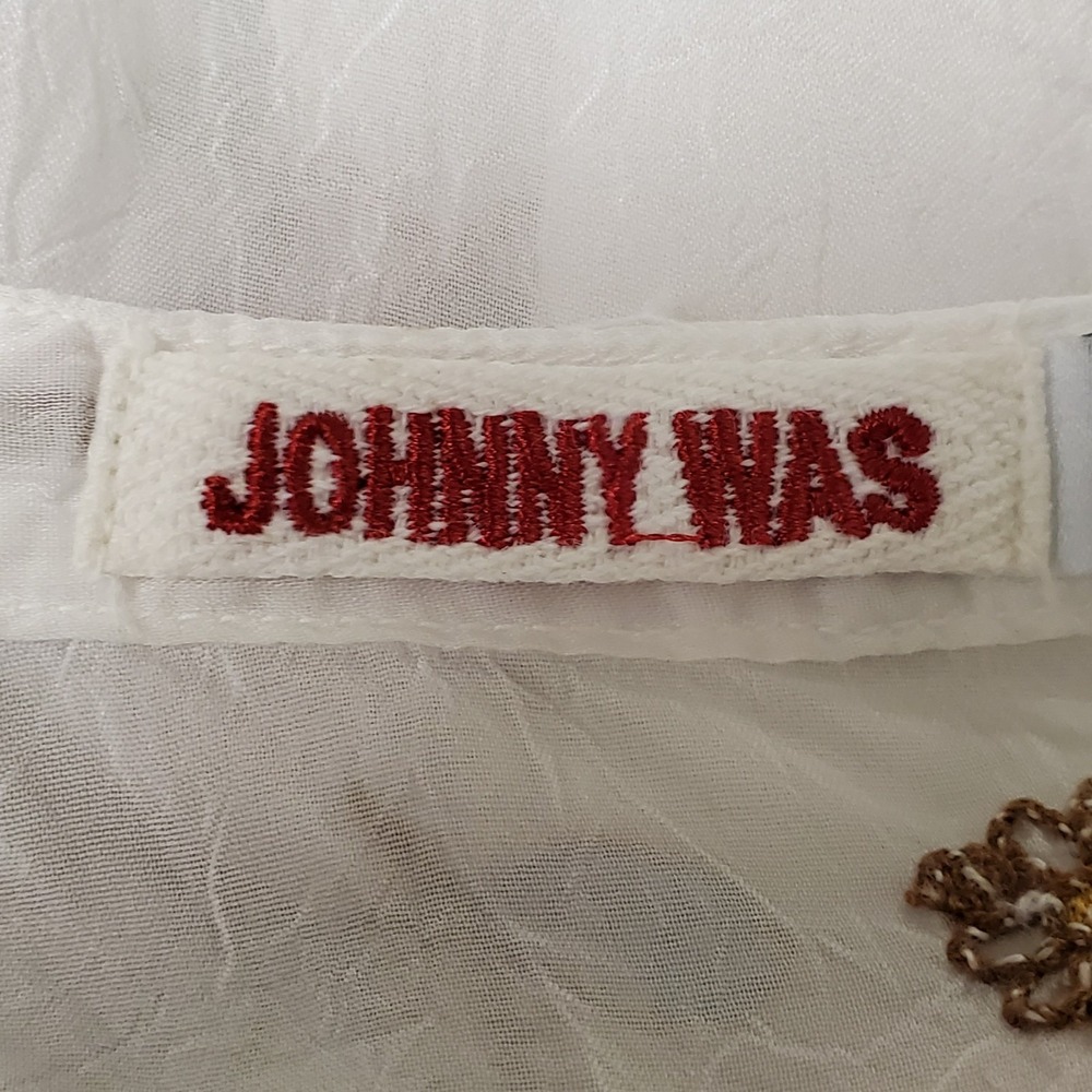 Johnny Was Womens Sami Embroidered Tunic Top Size S White Cottagecore Prairie - Picture 3 of 14